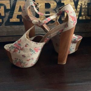 Floral high heels